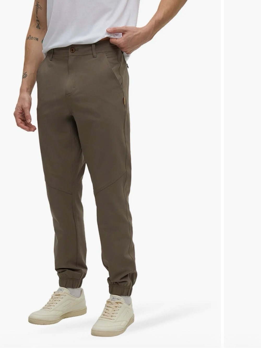 Tentree Rainier Jogger Brown Men Sz 36 Everyday Pants Stretch Polyester InMotion